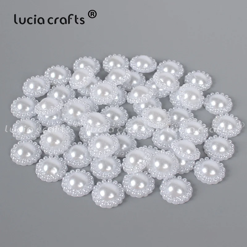 

22-200pcs 9/11/13/16/20mm White Ivory Flower Half Round Imitation Pearls FlatBack Beads DIY Sewing Garments Decoration 005008106