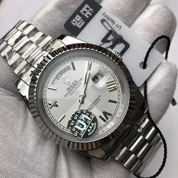 

U1 Luxury brand 36mm Glide Smooth second hand watch luminous Automatic Watch day datet folding buckle AAA quality watches