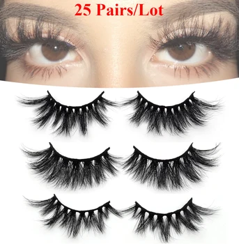 

25Pairs/Lot Visofree Mink Lashes 3D Mink Eyelashes Cruelty free Lashes Handmade Reusable Natural Eyelashes Makeup False Lashes