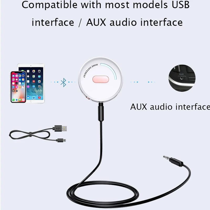 Bluetooth 5 0 Receiver Wireless Adapter for Speaker Car Aux 3 5mm AUX Audio Amplifier PC Headphones Bluetooth 5 0 Receptor