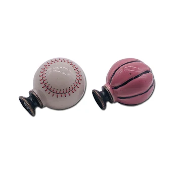 1x Round Sports Drawer Knobs Football Basketball Shape Cupboard Pull Kitchen Cabinet Door Wardrobe Handles DIY Home Decor