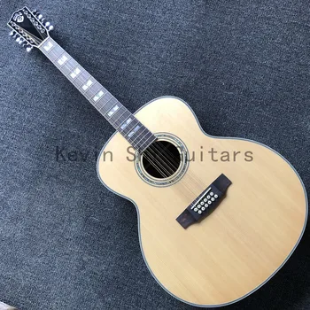 

solid top jumbo 12 strings Guild acoustic guitar glossy natural finish guild acoustic electric guitar free shipping
