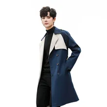 Тренч, мужская куртка с регулируемой талией, пальто в британском стиле, модные ветровки средней длины, тонкие повседневные пальто, M-4XL