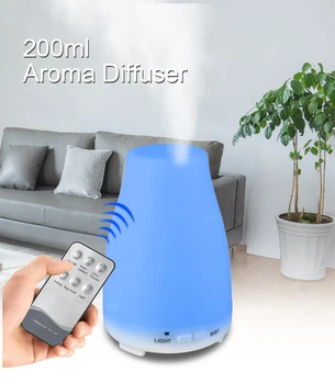 

KBAYBO 200ml Aroma Essential Oil Diffuser ultrasonic air Humidifier aromatherapy Cool Mist maker fogger for Office and Baby