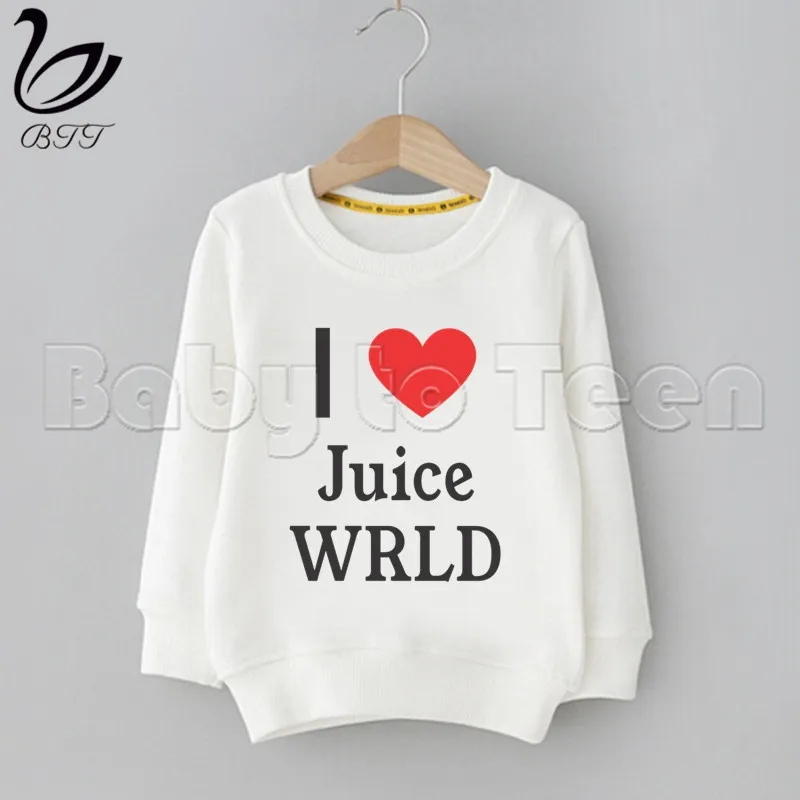 Детские толстовки с героями мультфильмов «Juice Wrld»; детские толстовки с капюшоном; модные толстовки с милым принтом; детская забавная одежда; толстовки с героями мультфильмов для малышей - Цвет: N