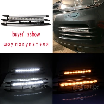 

for Touareg headlight 2011-2014 LED DRL Daytime Running Lights for Volkswagen headlights fog lights fog lamps cover fog light