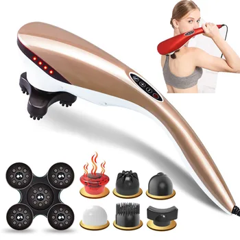 

OLOEY Multifunctional Electric Dolphin Massager Hammer Vibration Infrared Stick Roller Cervical Body Massage Pain Relief