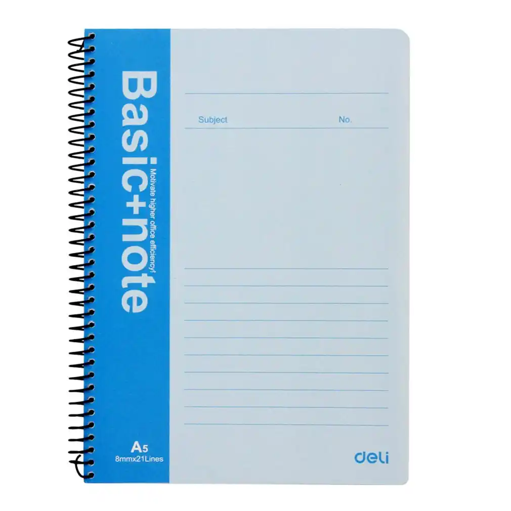 deli 7684 a5 spiral notebook 80 sheets pocketbook records notes