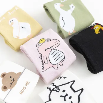 

SP&CITY 2020 Summer Cartoon Animal Women Socks Cotton Cute Print Short Socks Student Kawaii Print Funny Art Socks Hipster Trendy