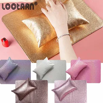 

Nails Design Shinning Sequins Nail Art Table Mat Cushion Pad Pillow Hand Holder Hand Rest Manicure Tool Nails Design