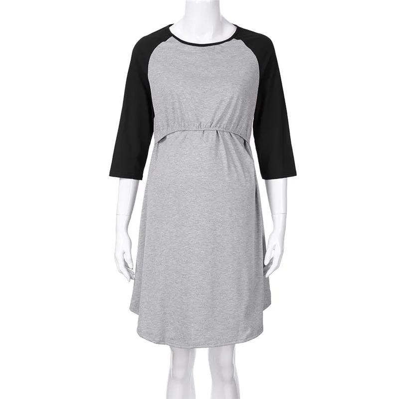 WENDYWU женское платье для беременных Zwangerschaps Kleding ночная рубашка для кормящих грудью беременных платье хлопковое Ночное платье