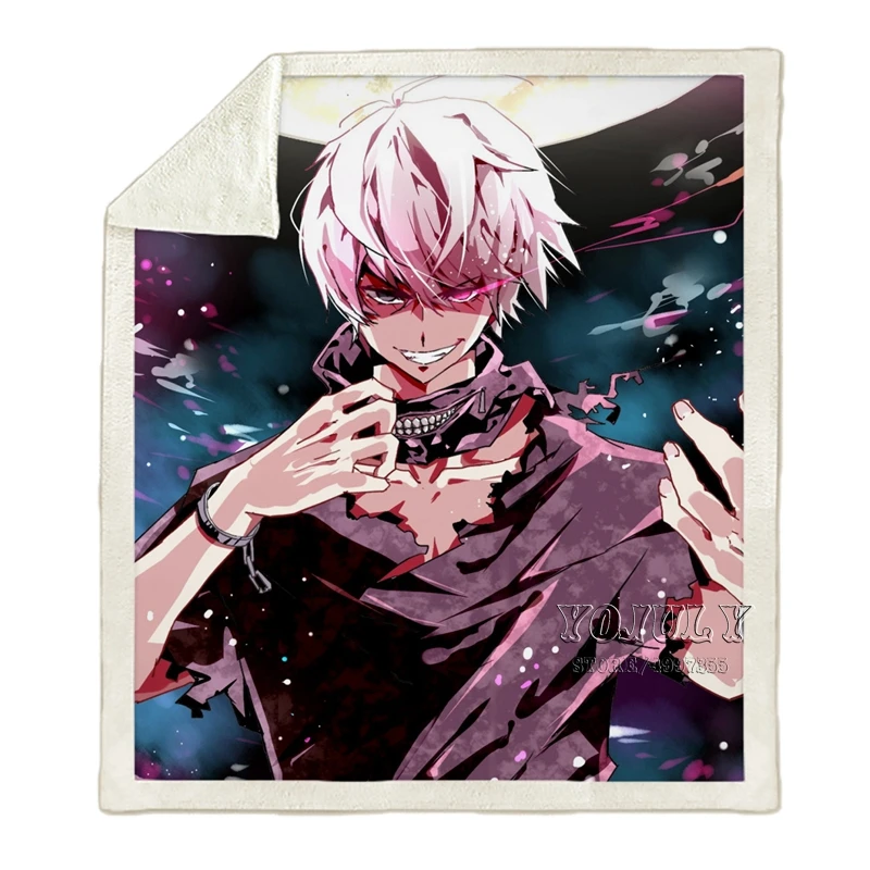 YOJULY одежда с надписью «Tokyo Ghoul Harajuku Пижама для детей и взрослых, Объёмный рисунок(3D-принт) одеяло диван Стёганое одеяло Дорожный Чехол постельного белья в стиле «хип-хоп» с рисунком из аниме фирменный магазин-аутлет K31