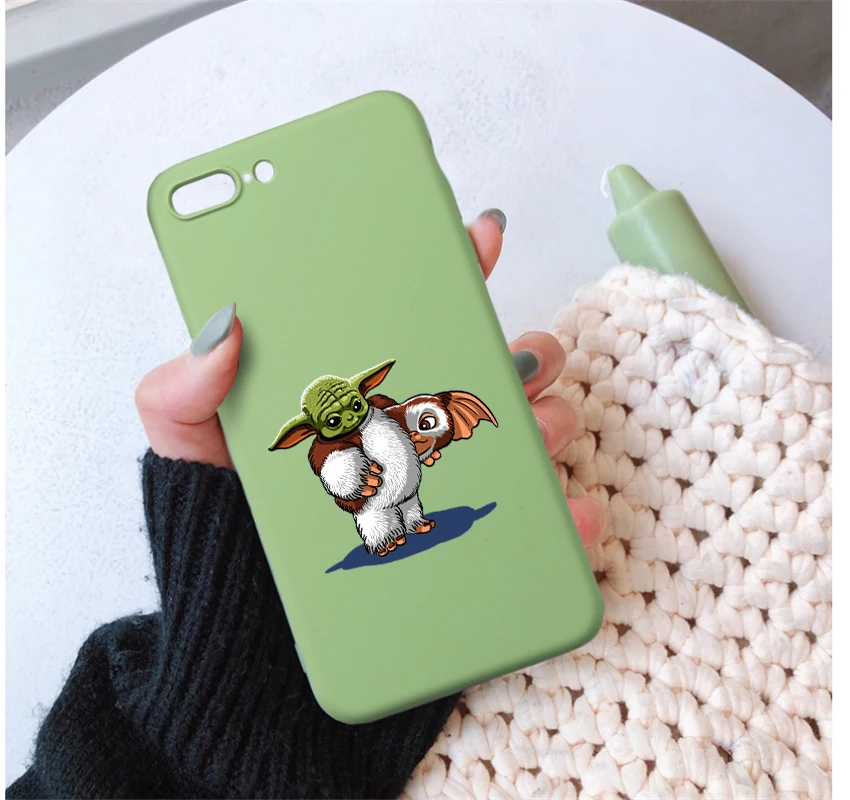 Baby yoda meme милый мягкий силиконовый цветной чехол для телефона для iPhone 6 6s 7 8 6plus 7plus 8plus XS XR XSMAX 11 Pro ProMax - Цвет: LHSR-24361