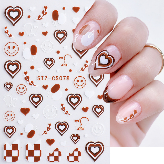 Golden Curve Marble Line Nail Sticker Irregular Swirl Striping Slider Charm Nail Design Gel Polish Decal Manicure LESTZ-CS067
