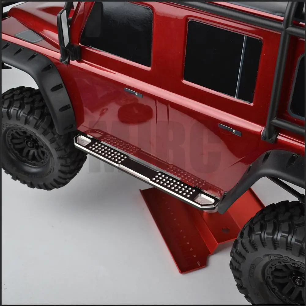 2PCS Metal Black Side Pedal Rock Sliders for 1/10 RC Crawler Car Trax TRX4 TRX-4 5