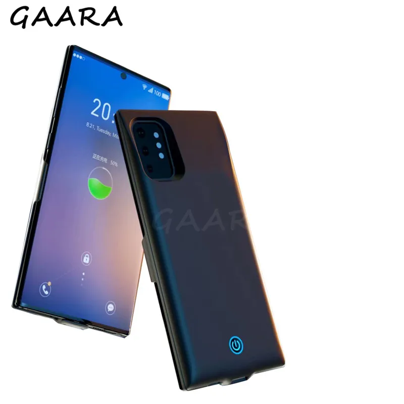 7000 мАч батарея чехол для samsung Galaxy Note 10 Pro высокой емкости черные чехлы для портативного зарядного устройства Внешний Galaxy Note 10 зарядка fundas