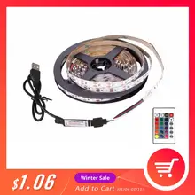 Usb led 스트립 dc 5 v 유연한 조명 램프 60 led smd 2835 50 cm 1 m 2 m 3 m 4 m 5 m 미니 3key 데스크탑 장식 테이프 tv 배경 조명(China)