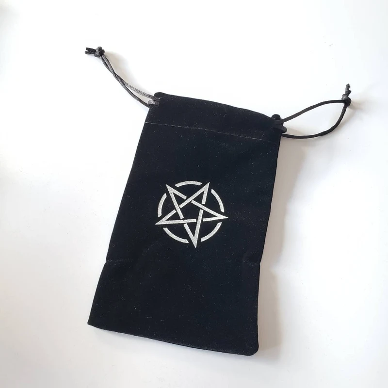 

elvet pentagram tarot pack bag board game card embroidery drawstring wrap