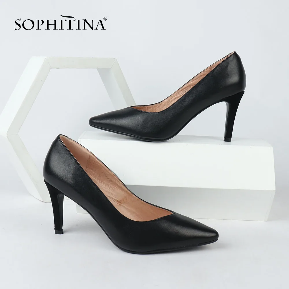 SOPHITINA/модные туфли лодочки с закрытым носком Высококачественные пикантные из