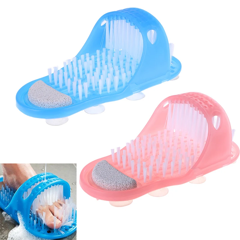

Foot Scrubber Bath Shoe with Brush Household Bathroom Foot Cleaning Brush Slipper Plastic Remove Dead Skin Massage Slipper