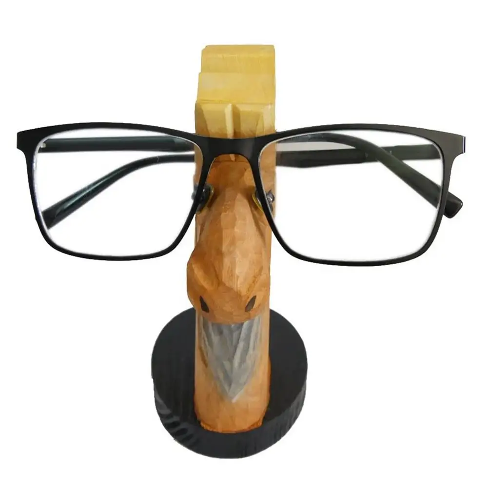 NEW Wood Sun Glasses Eyeglasses Display Stands Handmade Cute Moose Glasses Holder Home Nightstand Office Desk Decor Gifts 2