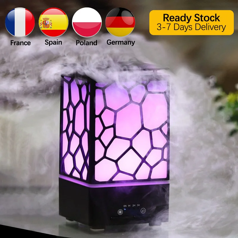 200ML Lamp Air Humidifier 7 Colorful Night Light Aroma Essential Oil Diffuser Auto Shut Off Ultrasonic Air Humidifier