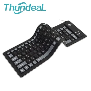 

103keys Russian Keyboard Letters Silicon Layout USB 2.0 Interface Russian Keyboard Soft and durable keyboard PC Desktop Laptop