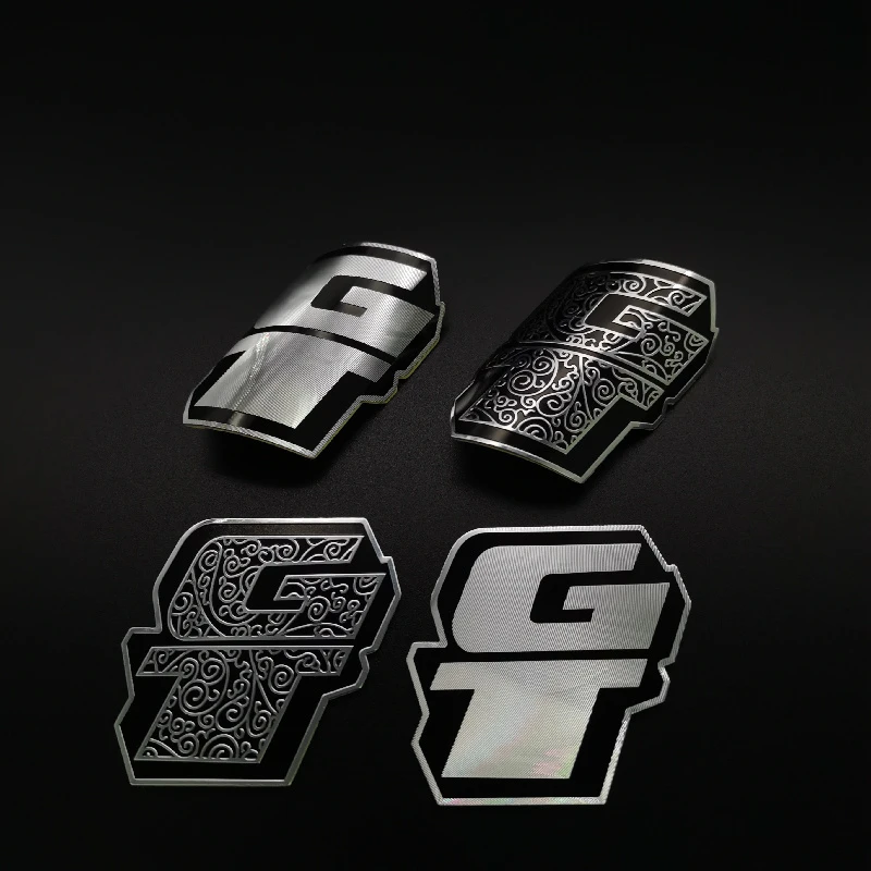 Gt Bikes Aluminum Bike Head Badge Decals Vintage-Style MTB/BMX