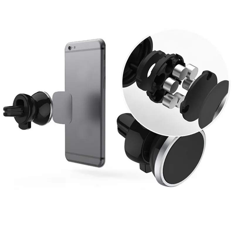 Автомобильный держатель для телефона iPhone XS X samsung Mini Air Vent Mount Holder вращение на 360 Автомобильный держатель для телефона Автомобильная Подставка для телефона