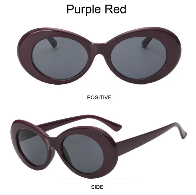 Vintage Oval Sunglasses For Men Classic Retro Style White Black_voghion.com