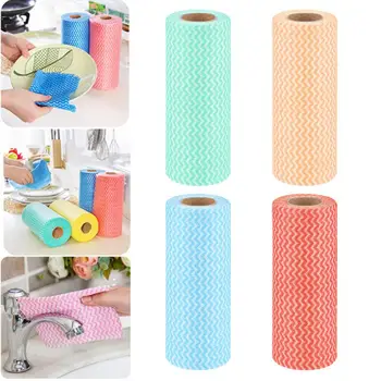 

Disposable Kitchen Non-woven Fabric Washable Cleaning Dishcloth Wipe 25pcs S2