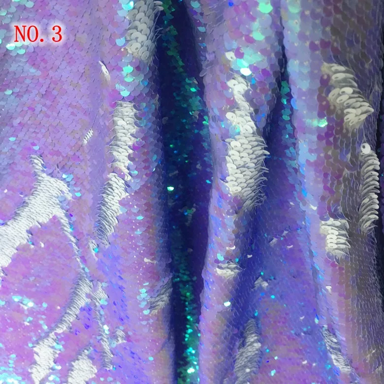 

LASUI 2019 NEW 3 yards=1 piece High level Gorgeous sequin funny two-color flip film 5MM Haute Couture Clothing Skirt 20 colors