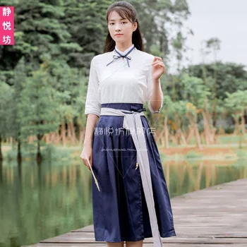 

Limited-time shipping summer clothing ethnic style women's suit Chinese style Han elements improved Hanfu student clothes women'