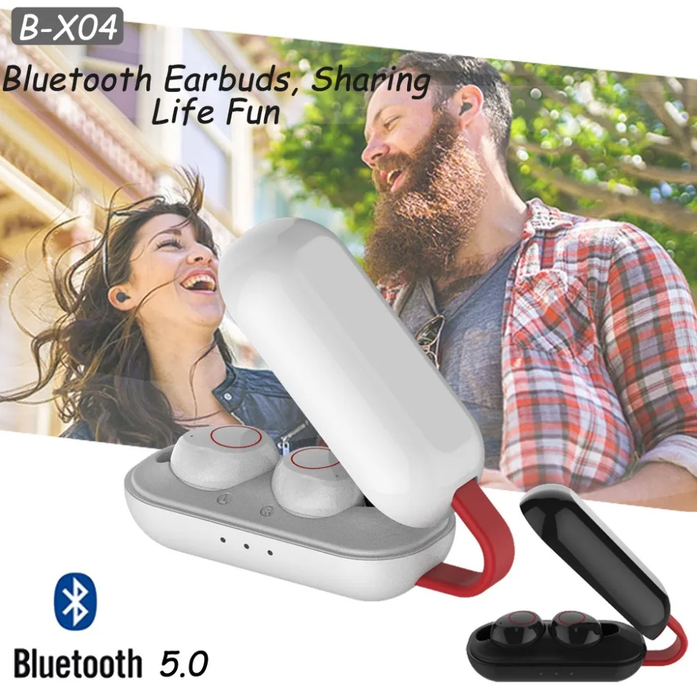 True Wireless Earbuds Bluetooth 5.0 Earphones Auto Pairing Sports Earphones With Mic and Charging Case For Men/Women 1022