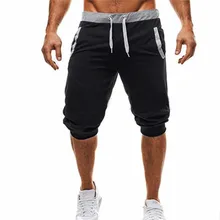 Pantalones cortos informales hasta la rodilla para hombre, Bermudas deportivas de retazos de Color, para correr, verano, 2021