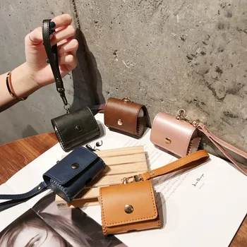 

Headphone Bag for Airpods Pro Case PU Leather Cover for Airpods 1/2 Earphone Case Luxury Earbuds Pouch for Airpods Wireless Case