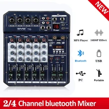 Mp3-Player Mixer Audio Sound-Card Dj Controller Karaoke Digital Mini 4-Channel Stereo-Recording