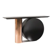 

GY Nordic Marble Stainless Steel Console Table Villa Foyer Simple and Light Luxury Corridor Table