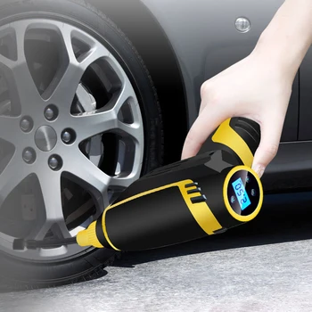 

120W Rechargeable Portable Air Compressor Pump Electric Inflator Handheld Car Tire Compressor Digital PSI Display Tire Pump