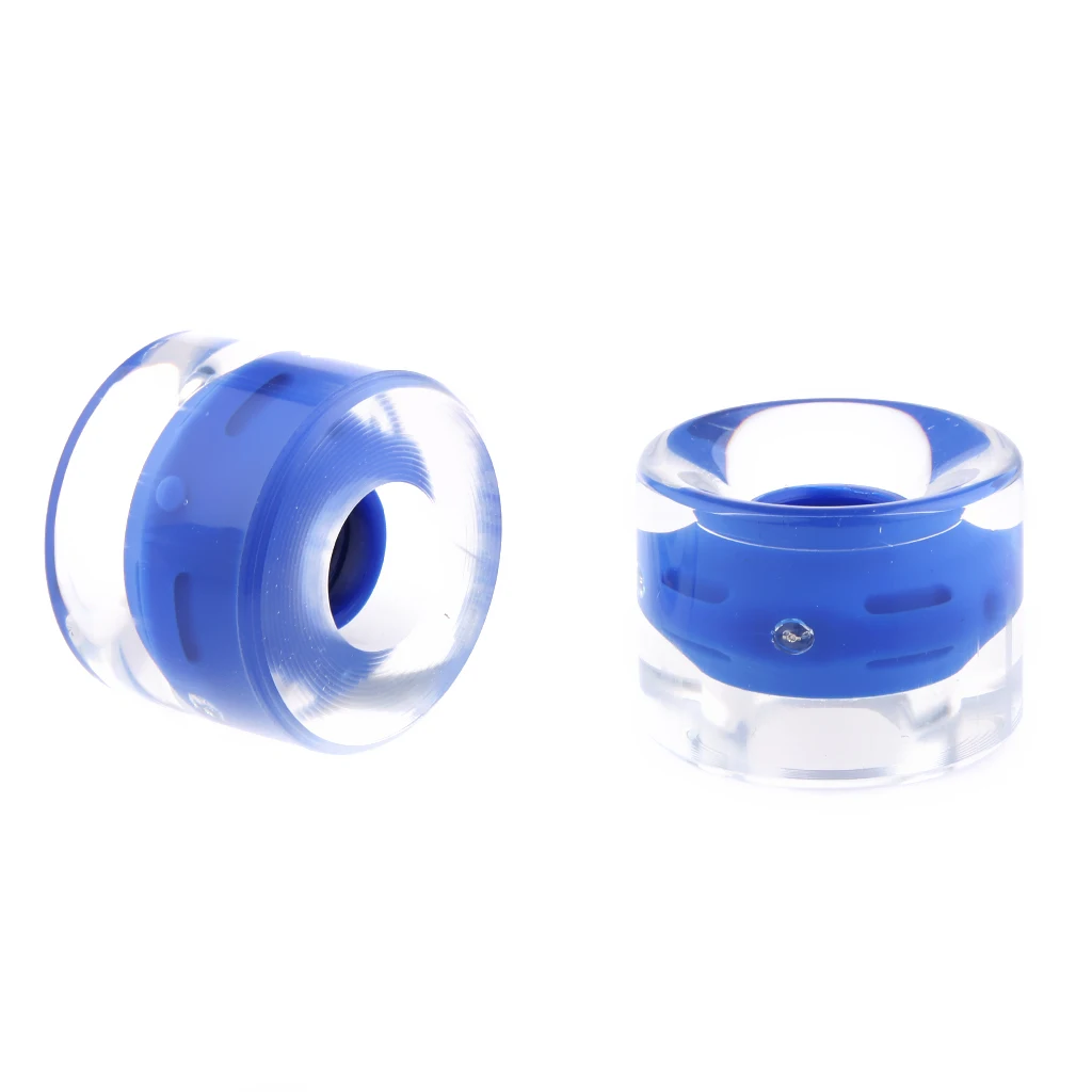 2pcs/Set Smooth LED Longboard Rollen Skateboard Wheels 59mm X 45mm Blue for Skateboard Lovers