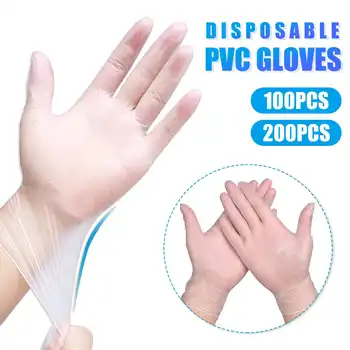 

100pcs Disposable Transparent Gloves Household Cleaning Washing Gloves Laboratory Nail Art Medical Tattoo Anti-infective Glove