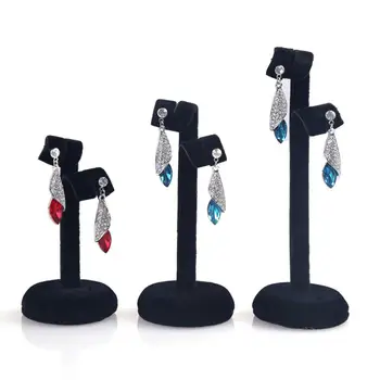 

3Pcs/Set Velvet Hook Earrings Ear Stud Jewelry Holder Display Rack Stand Bracket Jewellery Organizer Earring Display Stand