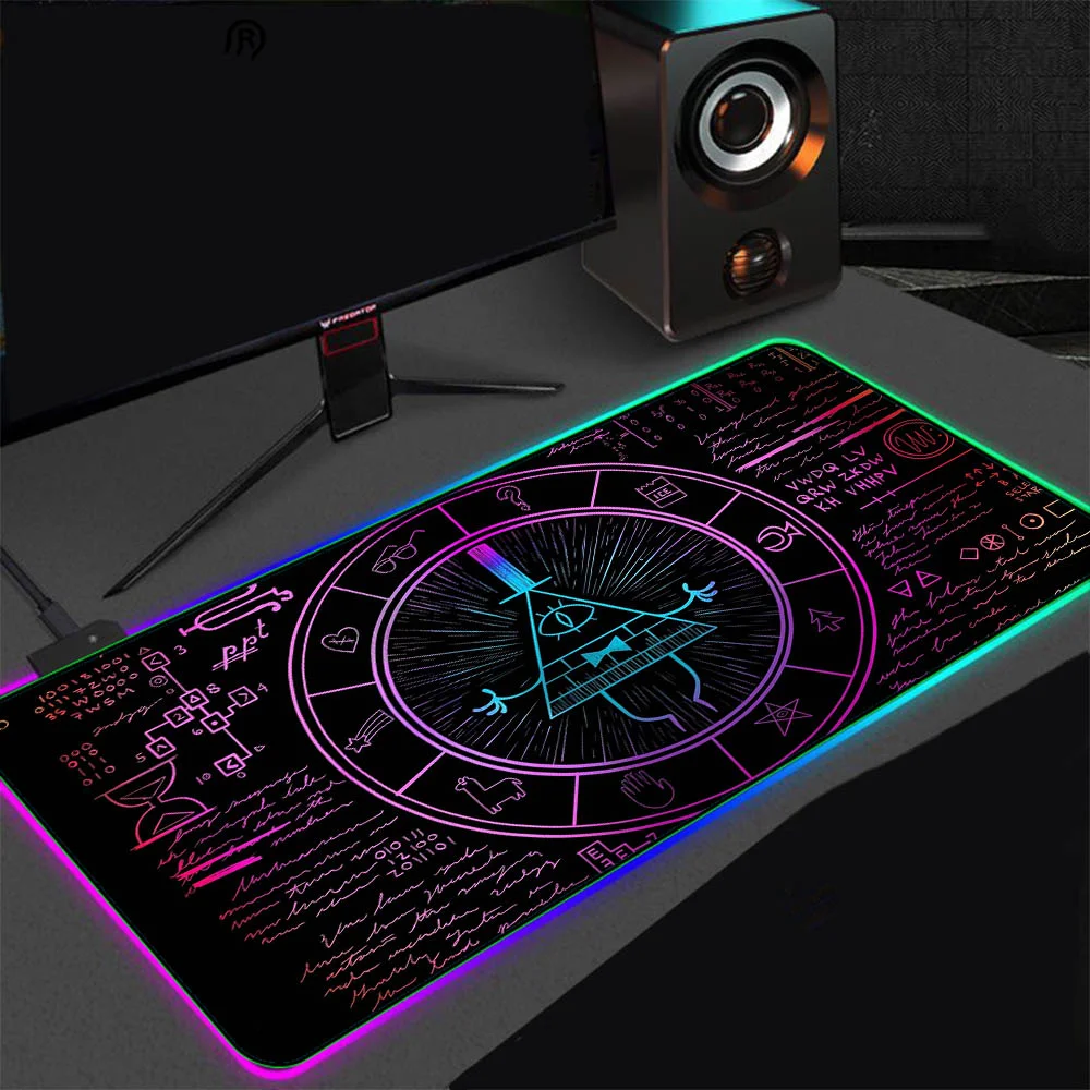 Игровой коврик для мыши RGB индивидуальный цифровой светодиодный математиков