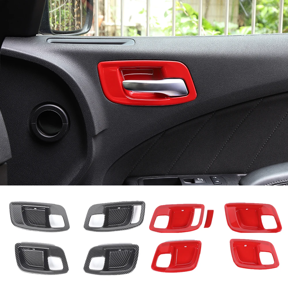 

Fit for Dodge Charger / Chrysler 300C 2011-2021 ABS Interior Door Handle Bowl Decoration Cover Trim Car Accessories