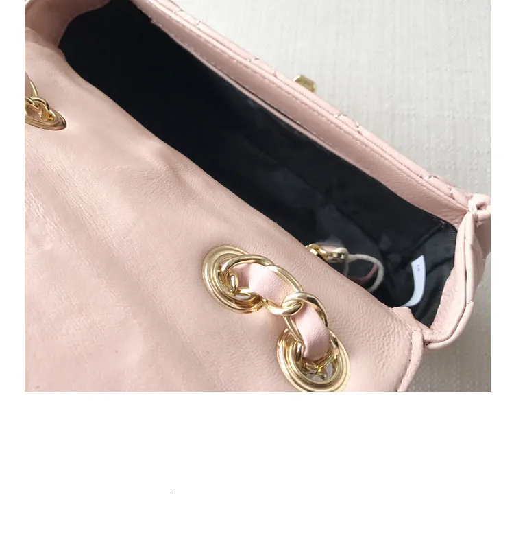 SHEEPSKIN LEATHER RHOMBUS CHAIN BAG NEW STYLE SATCHEL SMALL FRAGRANT BREEZE LEISURE SINGLE SHOULDER BAG LADIES HANDBAGS