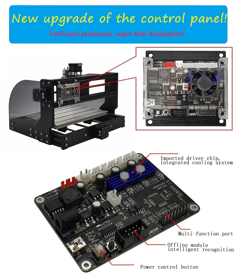 GRBL 1.1J 3 оси управления, USB порт ЧПУ гравировальный станок управления, с автономным управлением Лер для 1610,2418, 3018 лазерный ЧПУ и т. Д