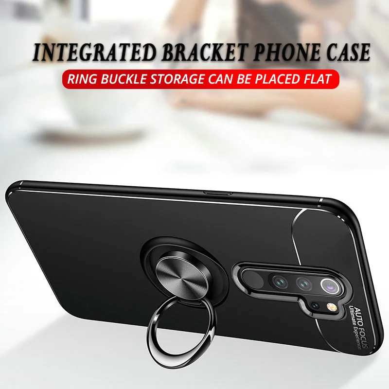 Роскошный чехол для Xiaomi Redmi Note 8T с магнитным металлическим кольцом и подставкой из мягкого ТПУ полное заднее покрытие чехол для Redmi Note8T Fundas Coques Capa