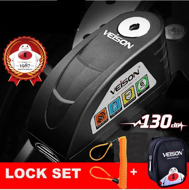 Мотоциклетный Водонепроницаемый аварийный замок для велосипеда Steelmate дисковый