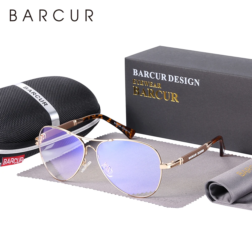 Barcur Anti Blue Light Blocking Glasses Computer Glass Memery Optical Eye Uv Blocking Gaming Filter Eyewear