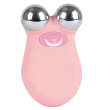 Розовый мини микротоковый аппарат для подтяжки лица, подтяжки кожи, омоложения, спа, usb зарядка, устройство для удаления морщин лица, красота, масса